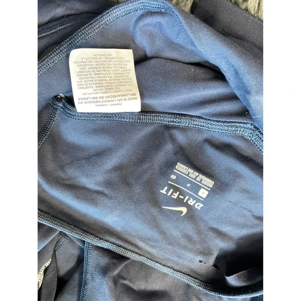 Nike Dri‎ Fit Women's Navy Blue Athletic Leggings Size Small Running Workout